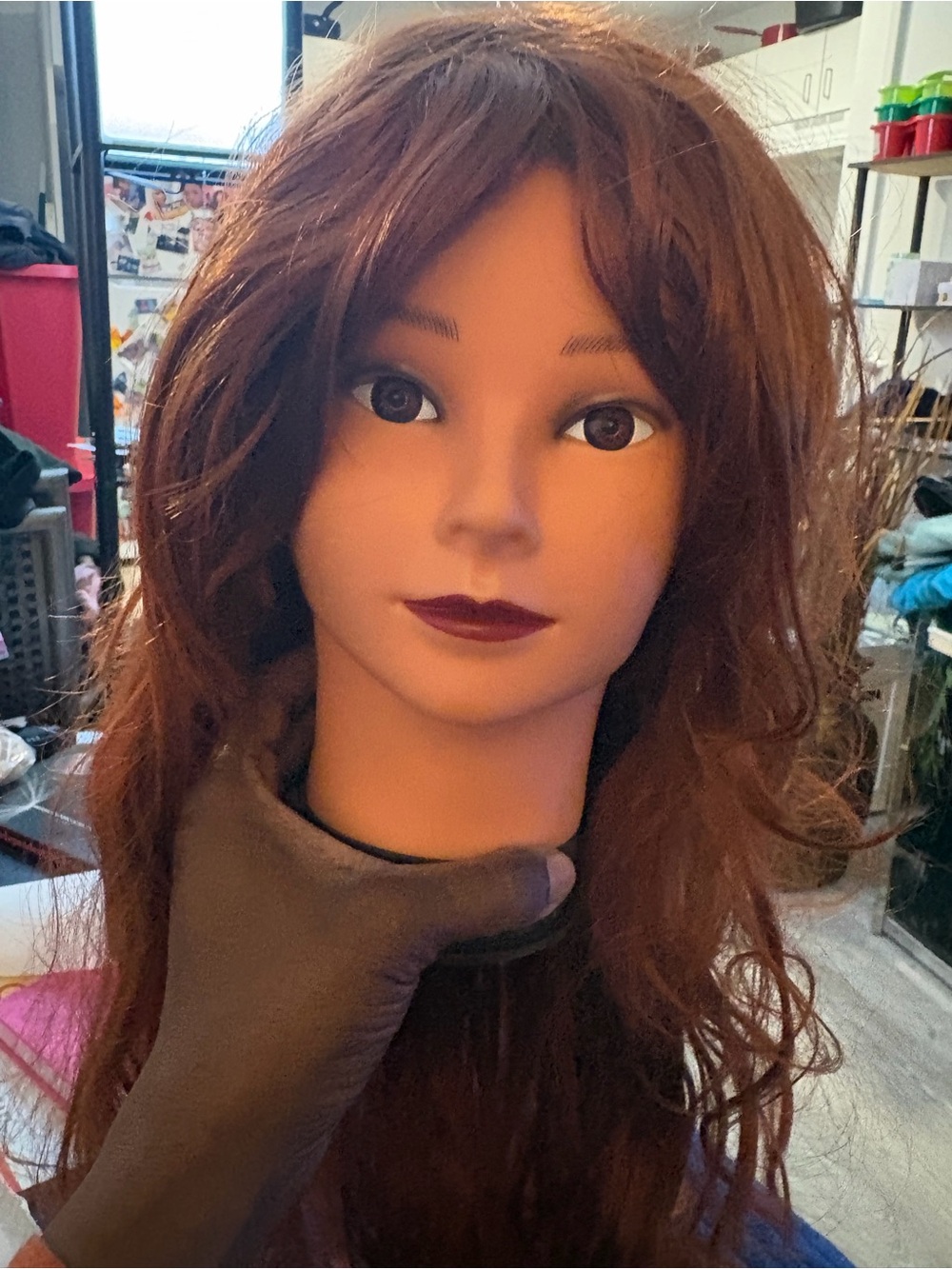 Women's Long Wavy Hair Wig in Brown